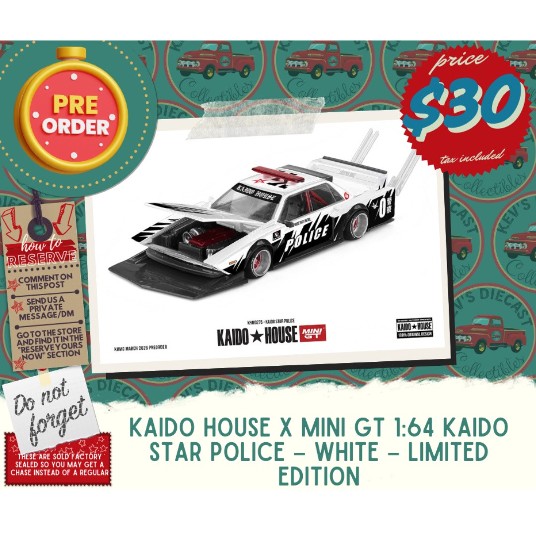 PREORDER: Kaido House X Mini GT Kaido Star Police - Kev's Diecast