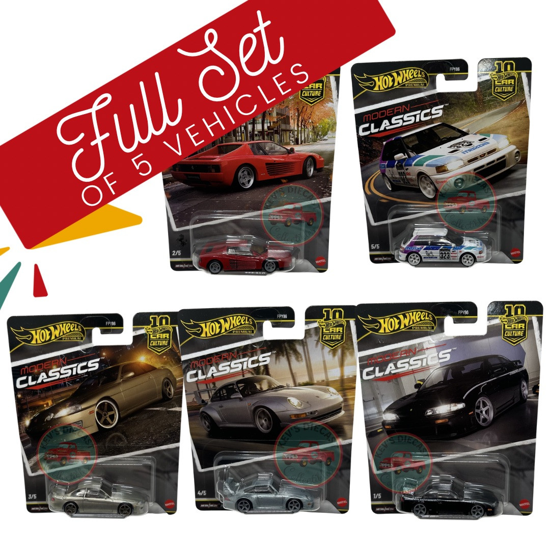 2026 Hot wheels Car Culture Modern Classics Set Of 5 Cars Release S 