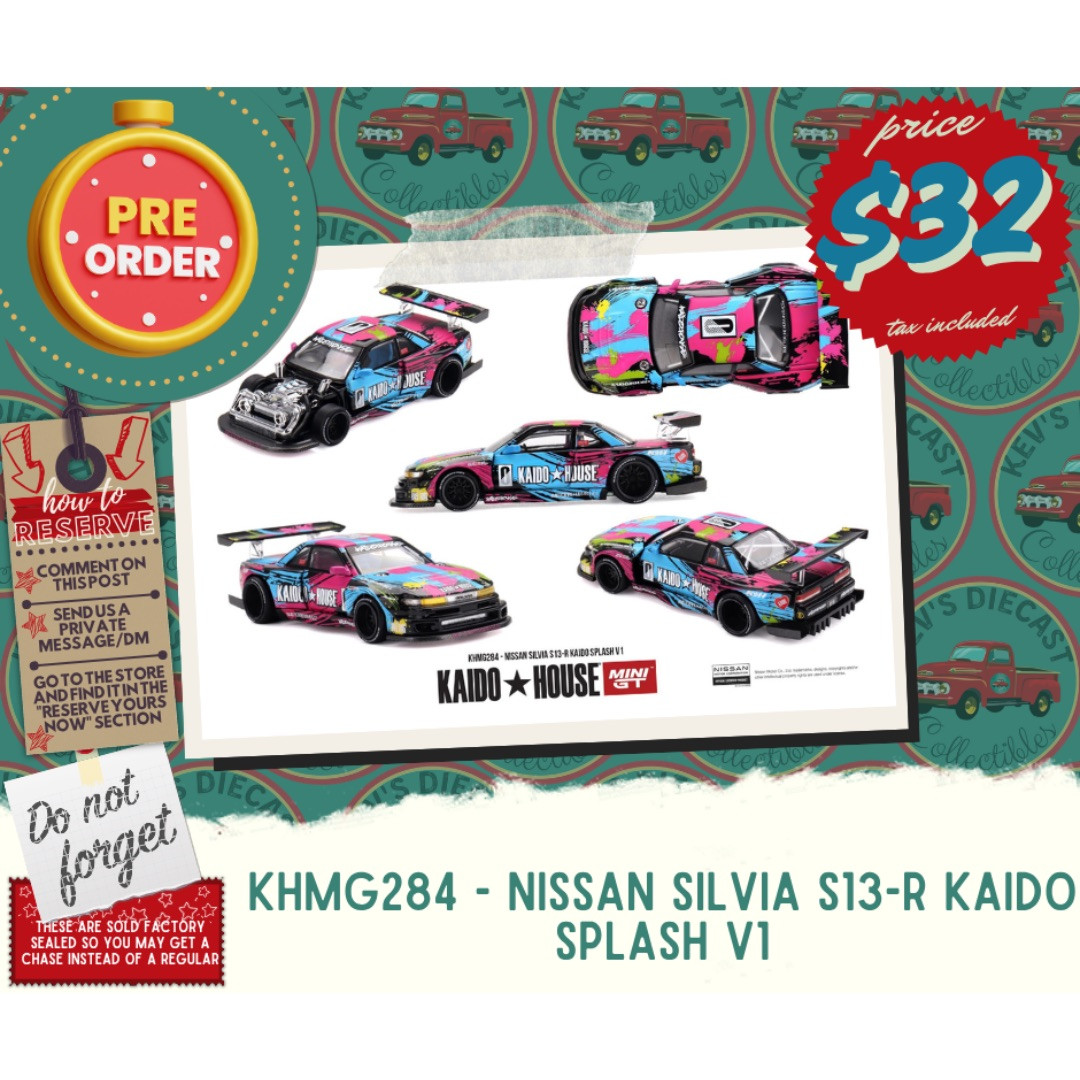 日産 1/64 ミニGT TSM x HOUSE KAIDO ☆予約品☆ スタネ限定 シルバラード 1/64 HOUSE KAIDO MINIGT シルビア Kaido S13-R ミニカー
