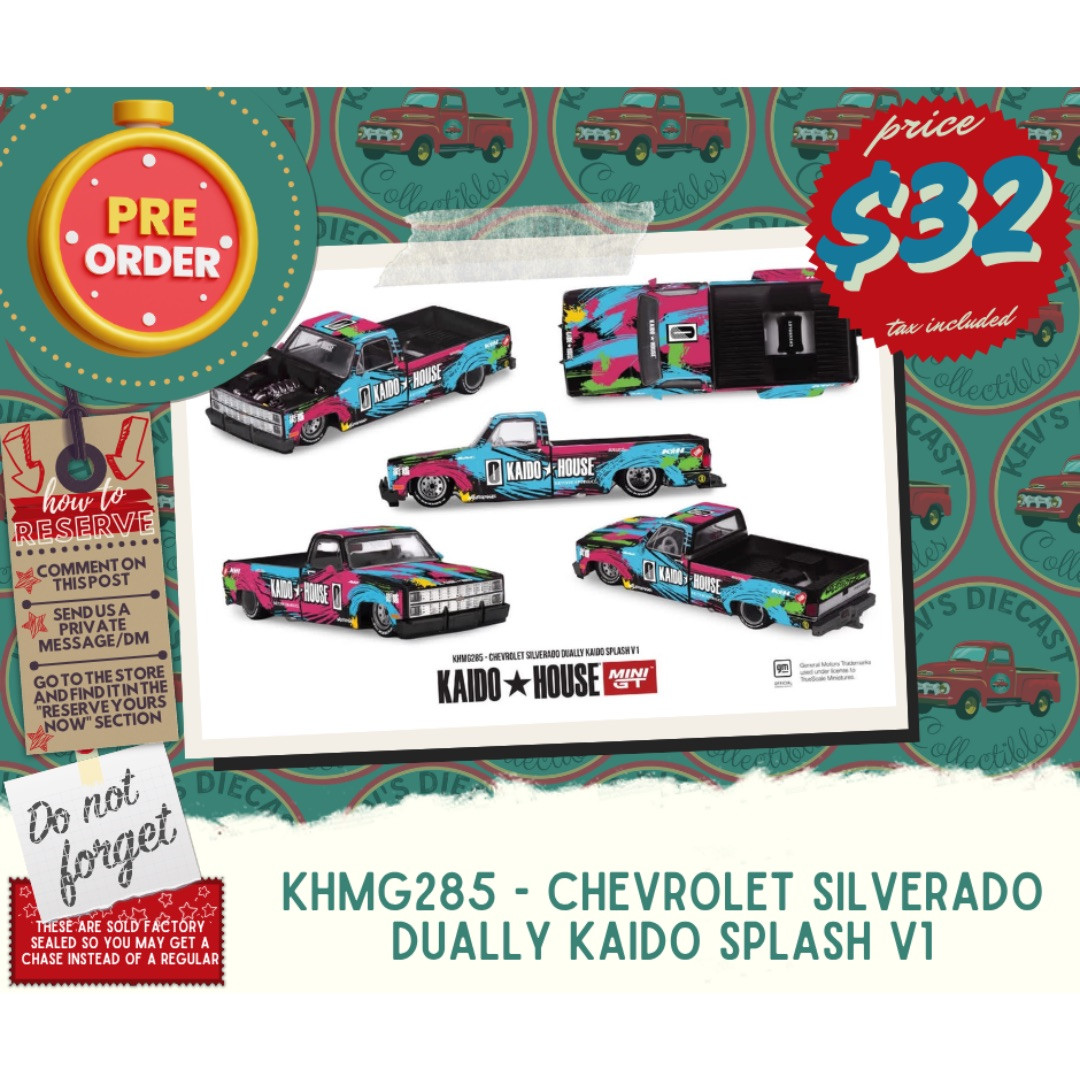 PREORDER: Kaido House x Mini GT 1:64 Chevrolet Silverado Dually Kaido Splash V1- Limited Edition