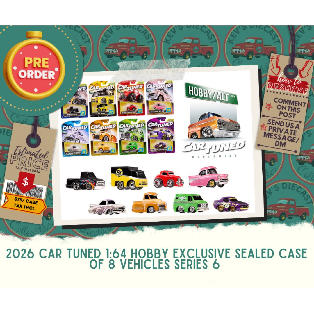 PREORDER: 2026 Car Tuned 1:64 Hobby Exclusive Sealed Case of 8