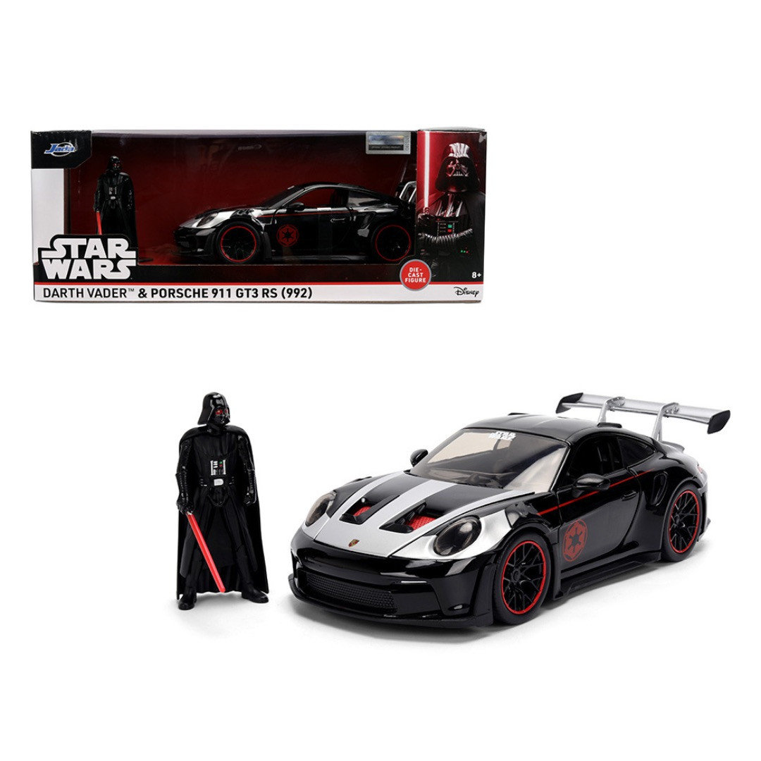 Jada 1/24 Hollywood Rides Star Wars Darth Vader and Porsche 911 GT3 RS (992) In Black 