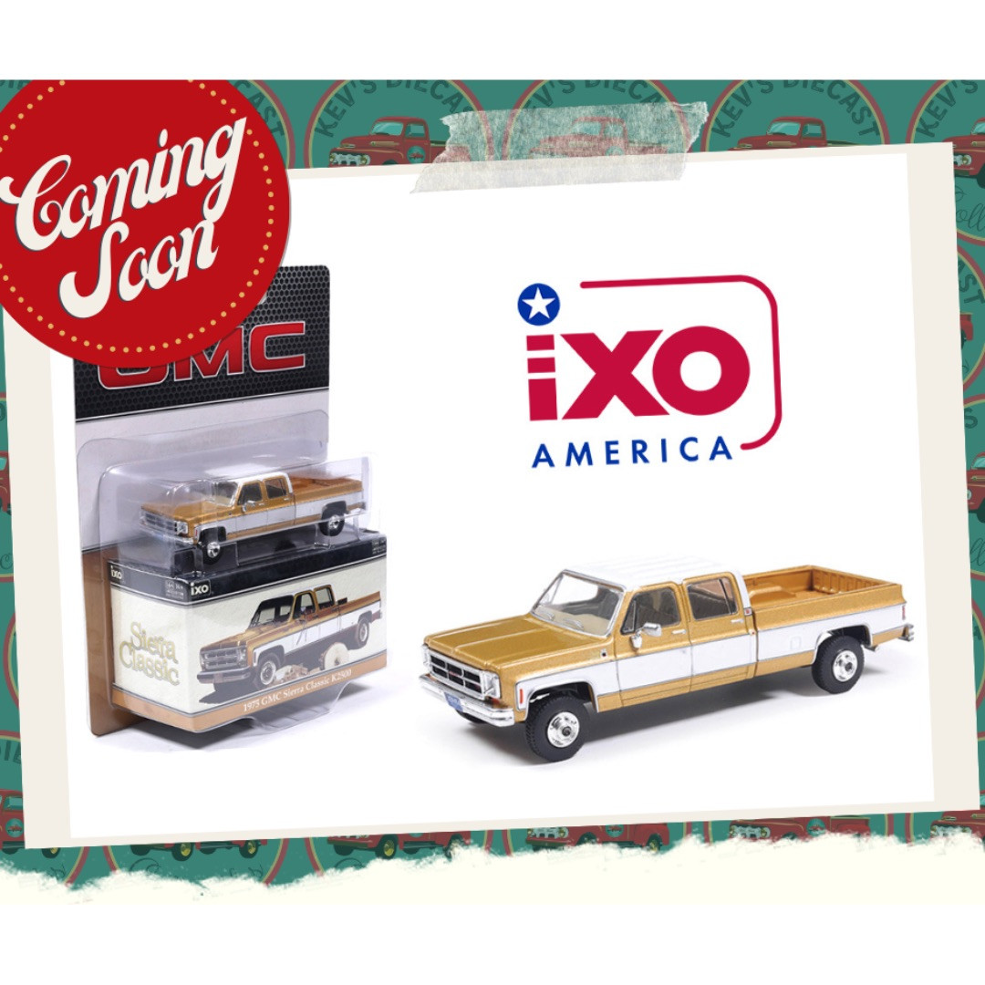 PREORDER: IXO MODEL 1/64 1975 GMC Sierra Classic in Yuba Gold ETA EARLY JULY
