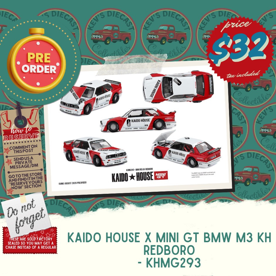 PREORDER: KAIDO HOUSE X MINI GT BMW M3 KH REDBORO - KHMG293