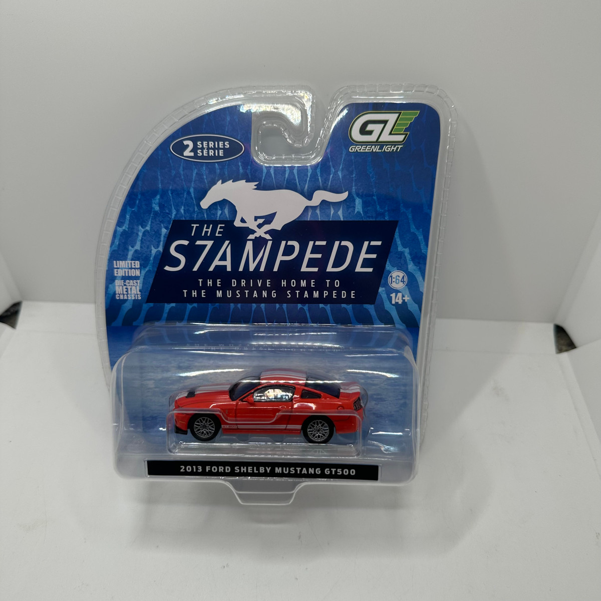 Greenlight 1/64 The Stampede 2013 Ford Shelby Mustang GT500 - In Race Red Series 2