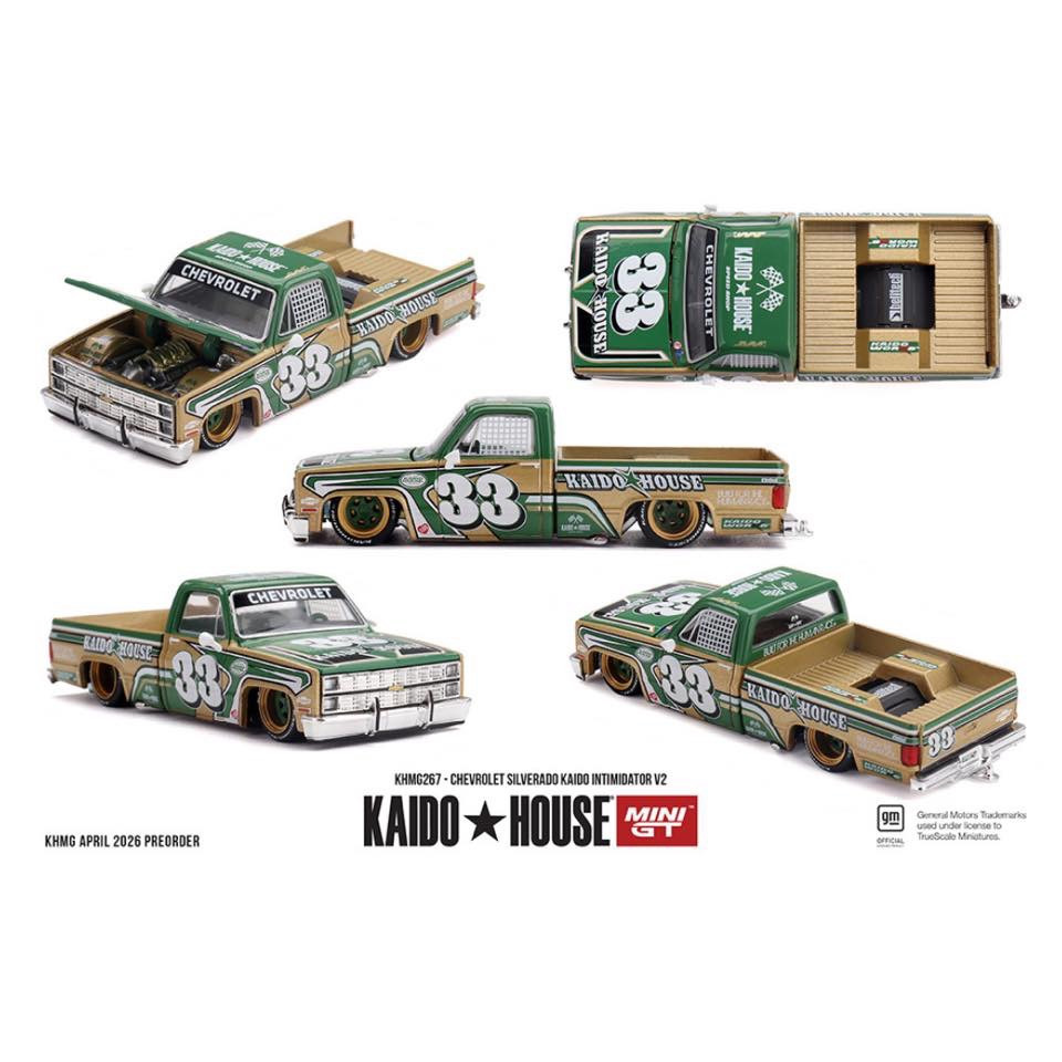 Kaido House x Mini GT Chevrolet Silverado Kaido Intimidator V2 – Beige