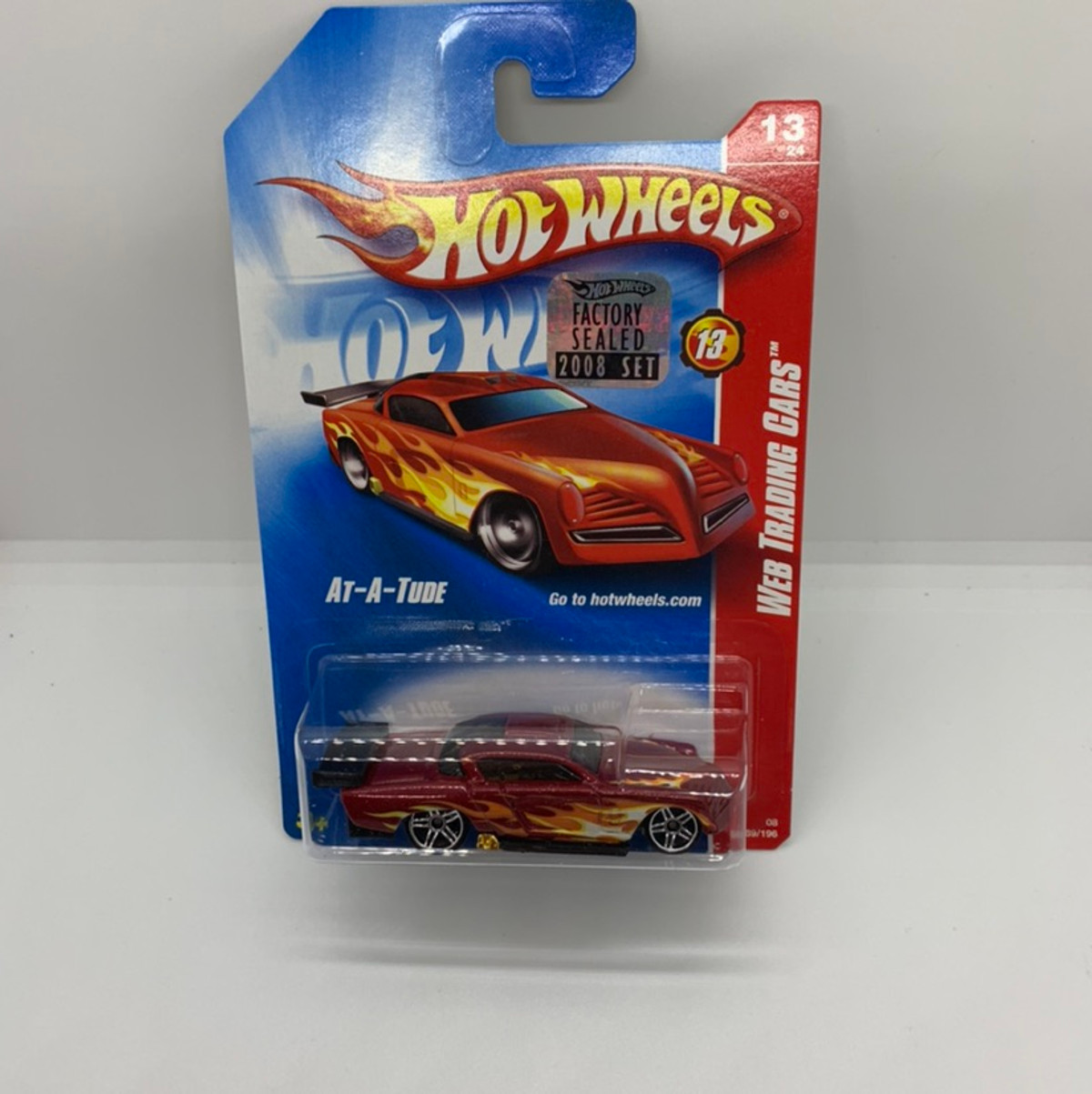 2008 Hot wheels AT-A-Tude Red Version With Factory Set Sticker 