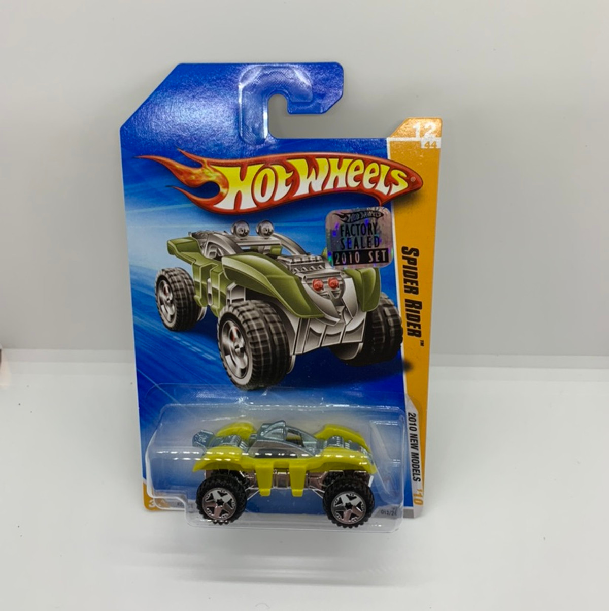 2010 Hot wheels New Models Spider Rider Yellow Version With Factory Set Sticker 