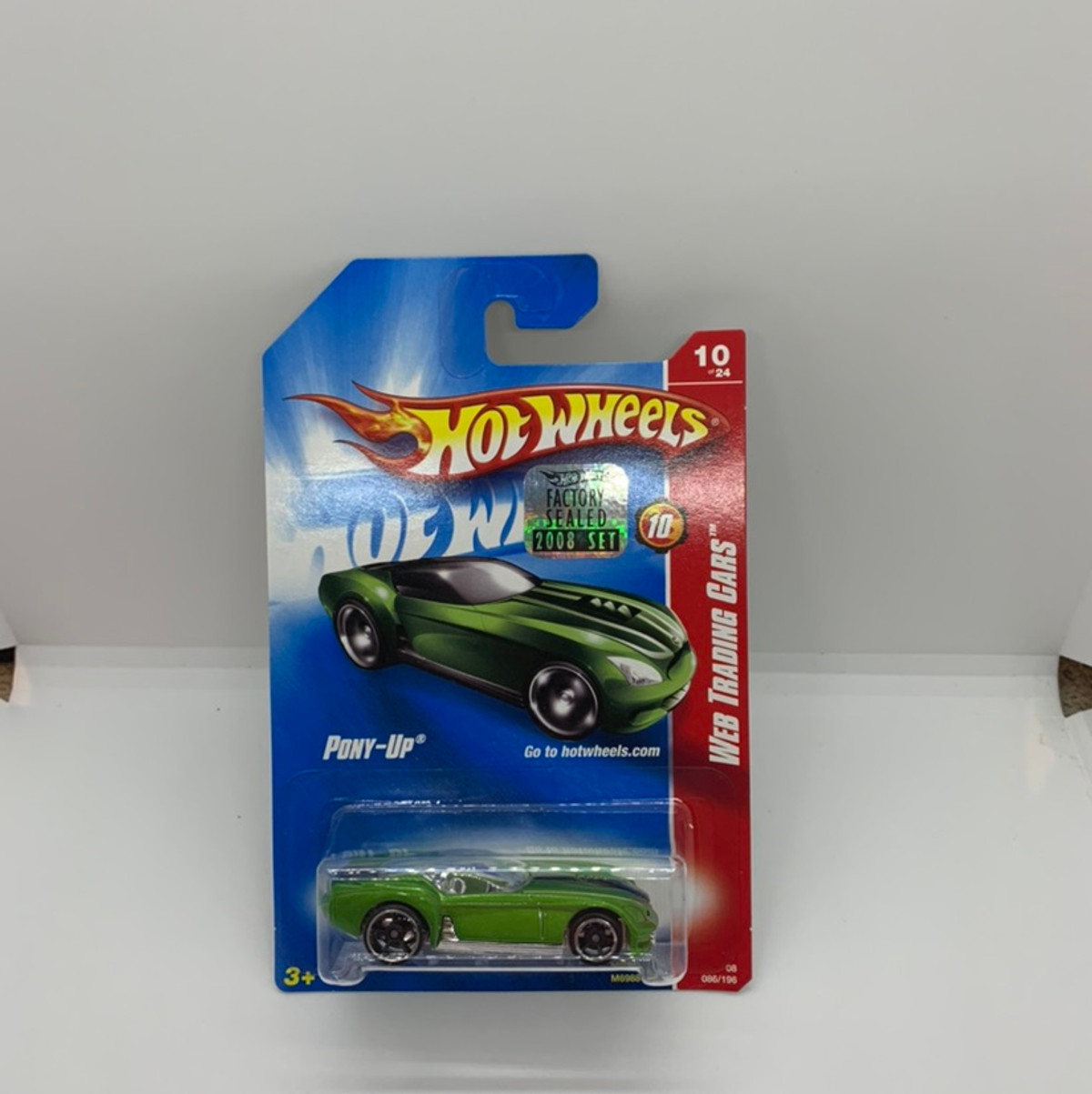 2008 Hot wheels Pony Up Green Version With Factory Set Sticker 