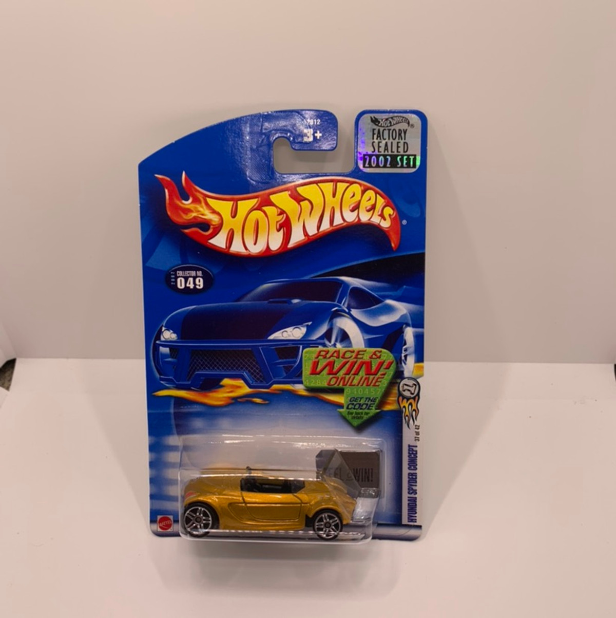 2002 Hot wheels First Editions Hyundai Spyder Concept With Factory Set Sticker 
