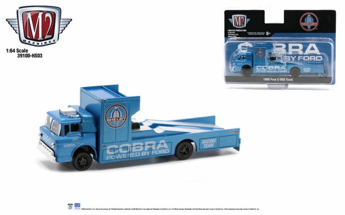 M2 Machines Auto Transport 1966 Ford C-950 Shelby Cobra Race Car Hauler Hobby Exclusive