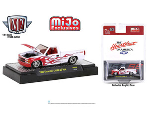 M2 Machines 1:64 1990 Chevrolet C1500 SS454 White w/Red Flames – Mijo Exclusives