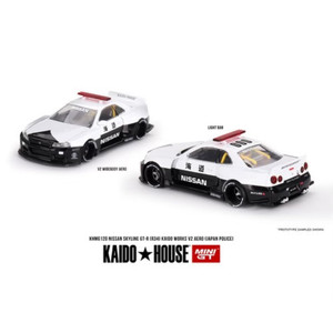 PREORDER: Kaido House x Mini GT 1:64 Nissan Skyline GT-R R34 Kaido Works (V2 Aero) Police