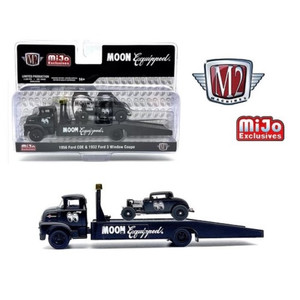 M2 Machines 1:64 Auto-Haulers 1956 Ford COE & 1932 Ford 3 Window Coupe – Matte Black – MiJo Exclusives