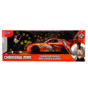 Jada 1/24 Hollywood Rides Chainsaw Man 1995 Toyota Supra With Chainsaw Man Figure    Jada 1/24 Hollywood Rides Chainsaw Man 1995 Toyota Supra With Chainsaw Man Figure