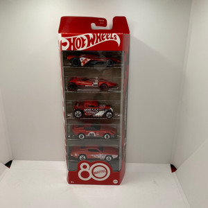 2025 Hot wheels MATTEL 80TH Anniversary 5 Car Gift Pack 