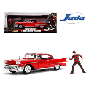 Jada 1/24 Hollywood Rides A Nightmare On Elm Street Freddy Krueger & 1958 Cadillac Series 62 