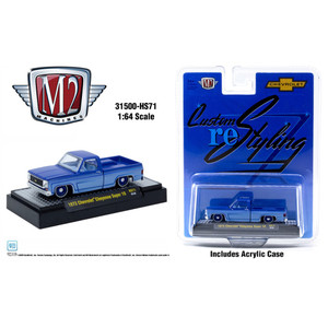 M2 Machines 1:64 1973 Chevrolet Cheyenne Super 10 Custom Re Styling In Blue – Hobby Exclusive