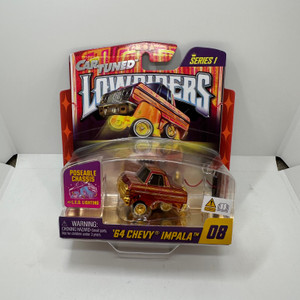 Car Tuned 1:64 Lowriders Show Glow 1964 Chevy Impala With LED Light Up Chassis Series 1 