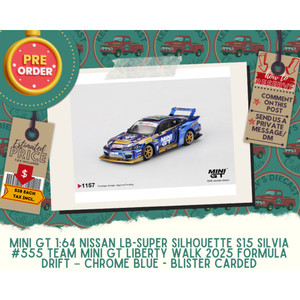 PREORDER: Mini GT 1:64 Nissan LB-Super Silhouette 180SX 2026 TAS