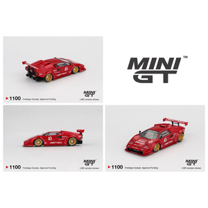 PREORDER: Mini GT 1:64 Lamborghini Countach LB-WORKS In Red - Blister Carded 