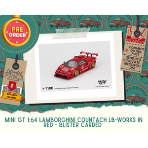 PREORDER: Mini GT 1:64 Lamborghini Countach LB-WORKS In Red - Blister Carded  