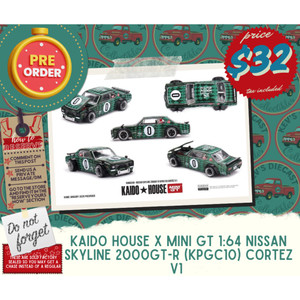 PREORDER: Kaido House Nissan Skyline 2000GT-R (KPGC10) Cortez V1 