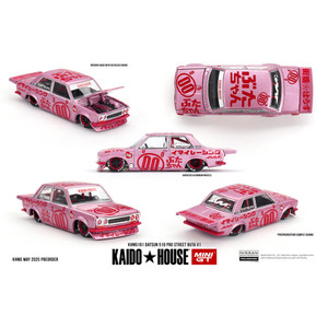 Kaido House x Mini GT 1:64 Datsun 510 Pro Street Buta V1 – Pink
