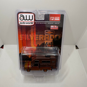 Auto World 1:64 Mijo Exclusives 1983 Chevy Silverado With Camper Special Edition 1 Of 3000 