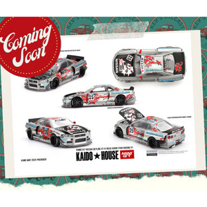 PREORDER: Kaido House x Mini GT 1:64 Nissan Skyline GT-R (R34) Kaido Star Racing V1 In Silver  - KHMG197 ETA JULY 