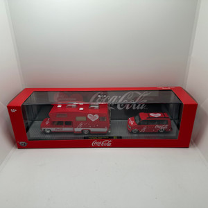 M2 Machines 1:64 Auto Haulers Coca Cola 1975 Chevrolet Cheyenne Super 30 & 1995 GMC Safari Van Release S05 