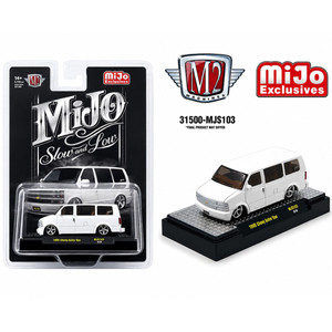 M2 Machines 1:64 1995 Chevrolet Astro Van Custom Slow & Low – White – MiJo Exclusives