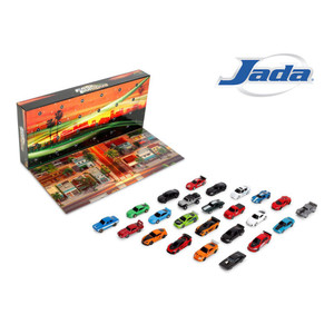 Jada Hollywood Rides Nano 1.65″ Fast & Furious 25th Anniversary Advent Calendar 24 Cars Set 