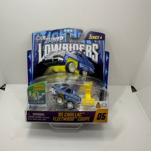 Car Tuned 1/64 Lowriders Show Glow 85 Cadillac Fleetwood Coupe LED Light Up & Hopper Chassis Series 4 