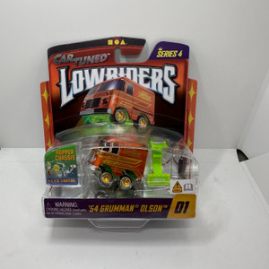 Car Tuned 1/64 Lowriders Show Glow 54 Grumman Olson LED Light Up & Hopper Chassis Series 4 