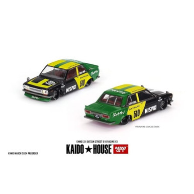 Kaido House x Mini GT 1:64 Datsun Street 510 Racing V2 – Black