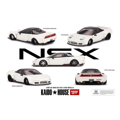 Kaido House x Mini GT 1/64 Honda NSX (NA1) Kaido WORKS V2 – White