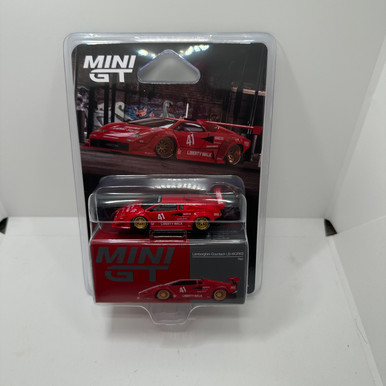 ミニカー MINI GT Lamborghini Countach LB-WORKS Mini GT 1:64 Lamborghini Countach LB-WORKS In Red - Blister Carded