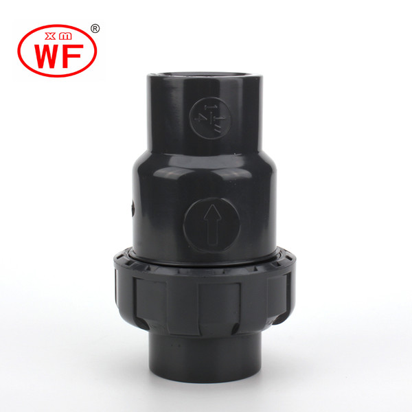 Grey UPVC ANSI SCH80 Single Union Check Valve