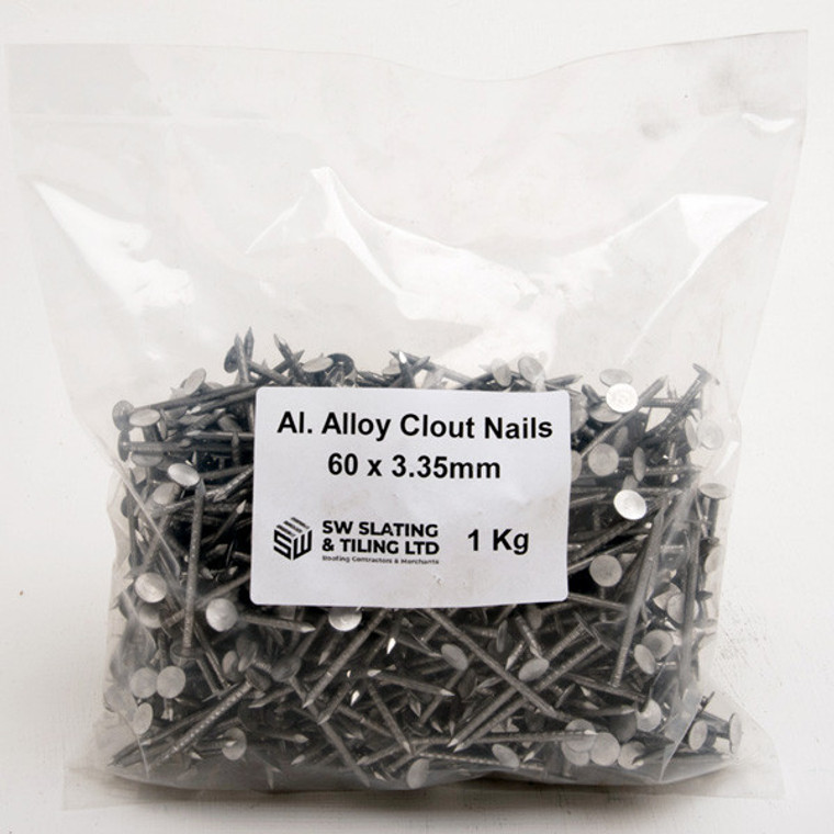 Alloy Clout Nails -  60MM X 3.35MM - 1KG Bag