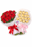 12 Roses Bouquet & 12 Ferrero Bouquet