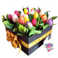 18 Rainbow Tulips Box
