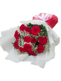 Classic Dozen Red Roses Bouquet