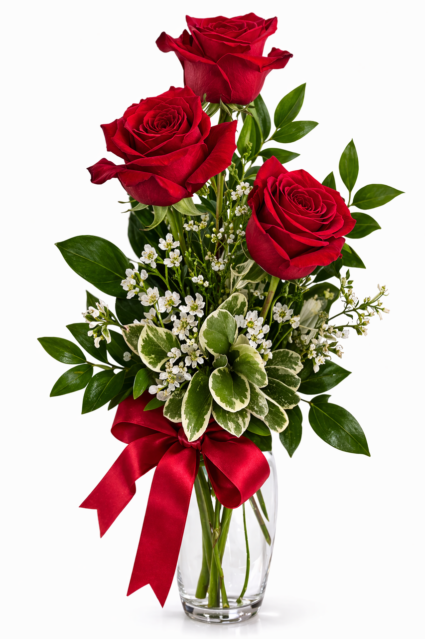 3 Ecuadorian Roses bouquet