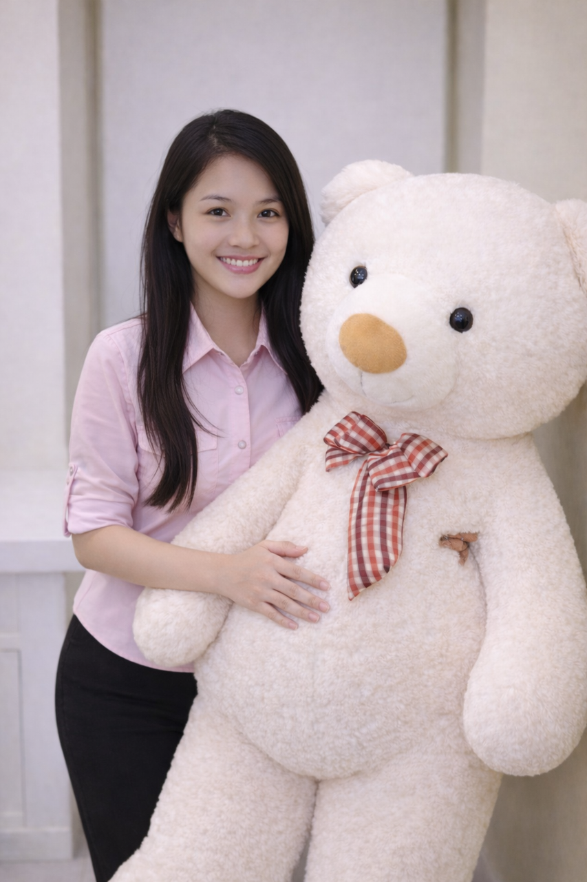 Human size 4'6 ft. Cream Teddy Bear - Best Seller