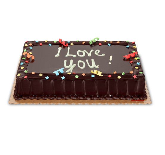 Dozen Roses & 8x12 Dedication Cake Package