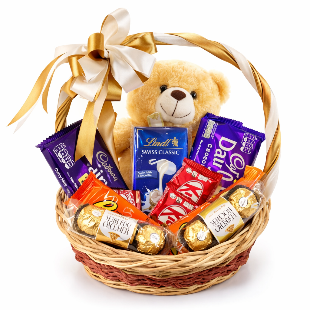 Teddy & Choco Lovers Basket 