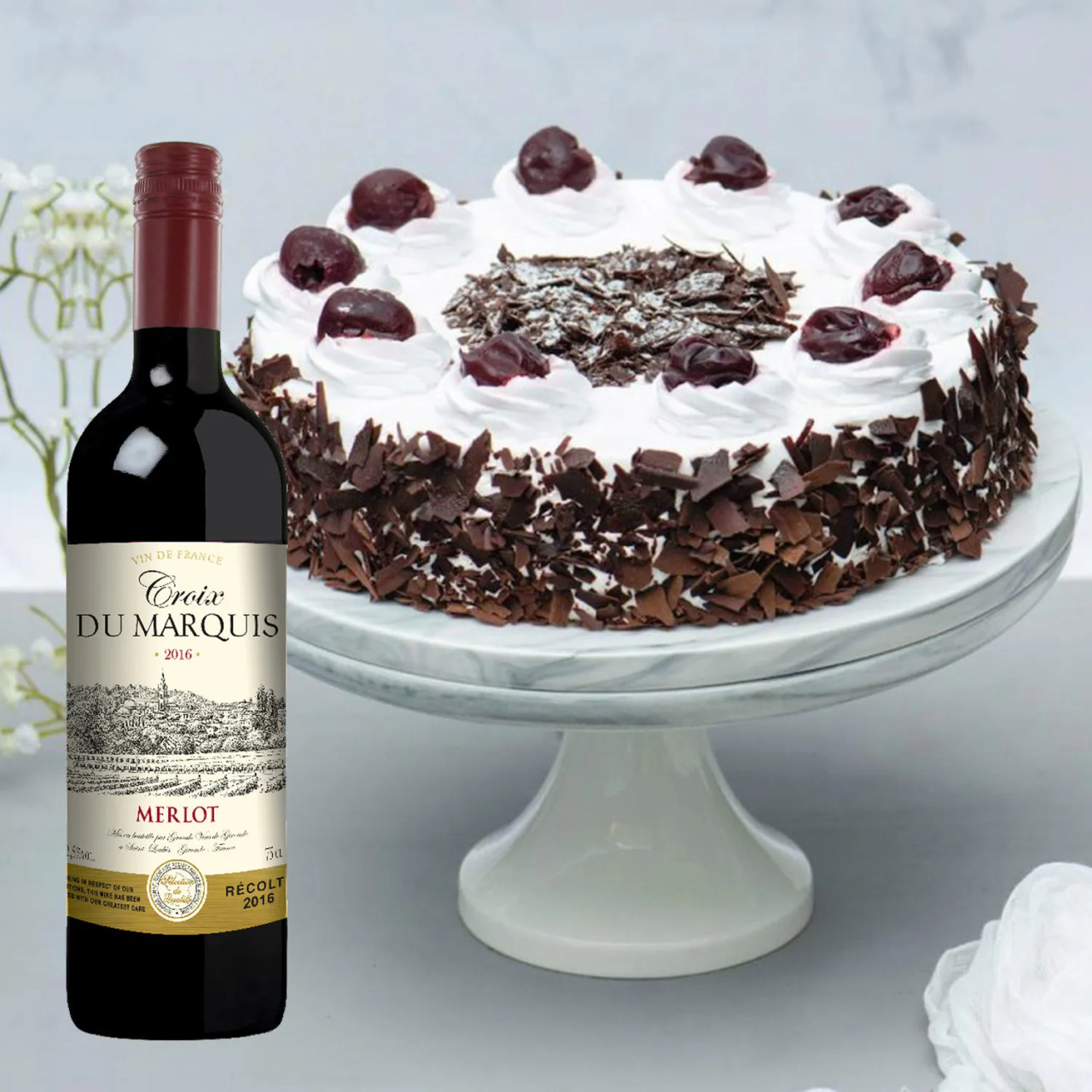 Order Wine Photo Cake Online Same day Delivery Kanpur