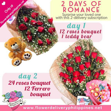 Two Days of Romance Roses & Gifts Delivery Subscription Two Days of Romance Roses & Gifts Delivery Subscription