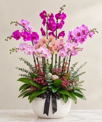 Royal Orchid Elegance - 14 Phalaenopsis Arrangement